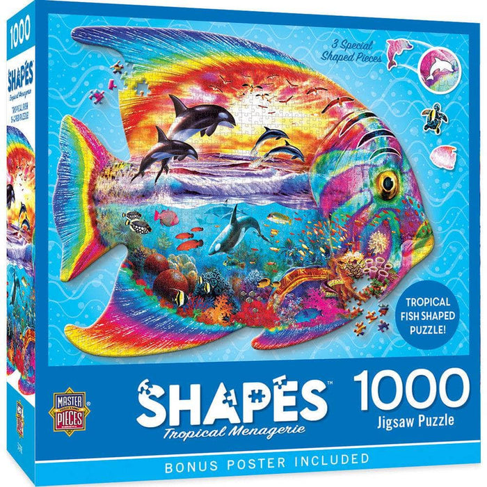 Shapes - Tropical Menagerie 1000 Piece Shaped Jigsaw Puzzle - for just $16.99! 
