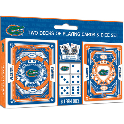 Florida Gators - 2-Pack Playing Cards & Dice Set - Premium Dice & Cards Sets - Just $15.99! Shop now at Retro Gaming of Denver