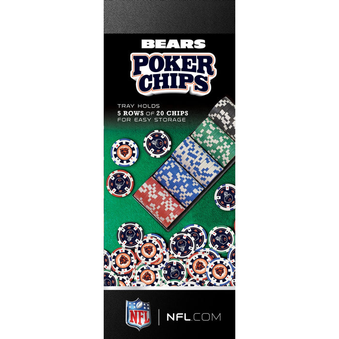 Chicago Bears 100 Piece Poker Chips - Just $29.99! Shop now at Retro Gaming of Denver