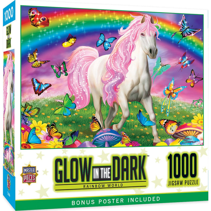 Glow in the Dark - Rainbow World 1000 Piece Jigsaw Puzzle - for just $9.99! 