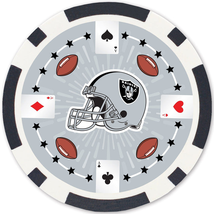 Las Vegas Raiders 100 Piece Poker Chips - for just $9.99! 