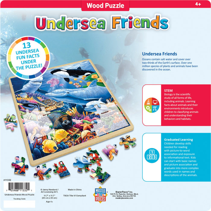 Wood Fun Facts - Undersea Friends 48 Piece Wood Jigsaw Puzzle - Just $12.99! Shop now at Retro Gaming of Denver