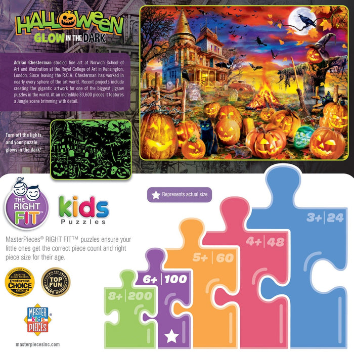 Halloween Glow in the Dark - The Pumpkin King 100 Piece Jigsaw Puzzle - for just $12.99! 
