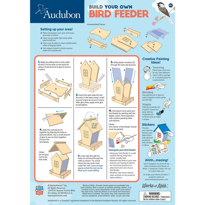 Audubon - Birdfeeder Wood Craft & Paint Kit - Just $16.99! Shop now at Retro Gaming of Denver