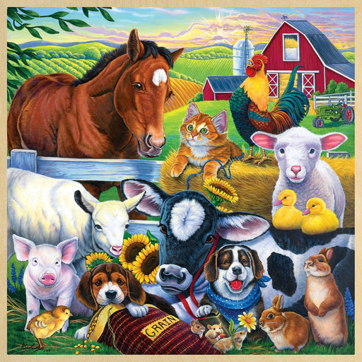 Wood Fun Facts - Farm Friends 48 Piece Wood Jigsaw Puzzle - for just $14.99! 