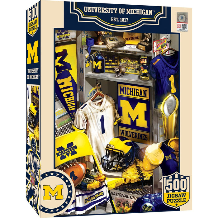 Michigan Wolverines - Locker Room 500 Piece Jigsaw Puzzle - for just $16.99! 