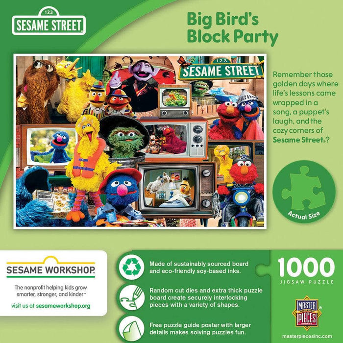 Sesame Street - Big Bird's Block Party 1000 Piece Jigsaw Puzzle - for just $16.99! 