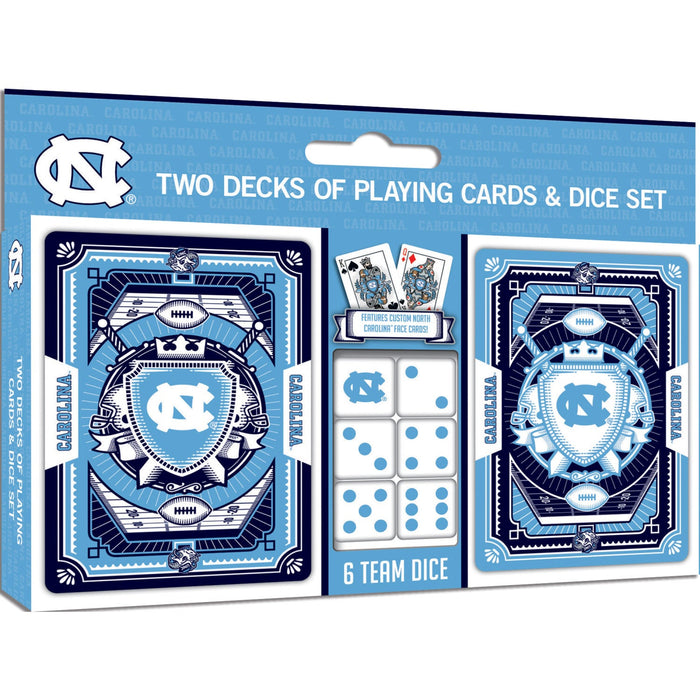 UNC Tar Heels - 2-Pack Playing Cards & Dice Set - Just $15.99! Shop now at Retro Gaming of Denver