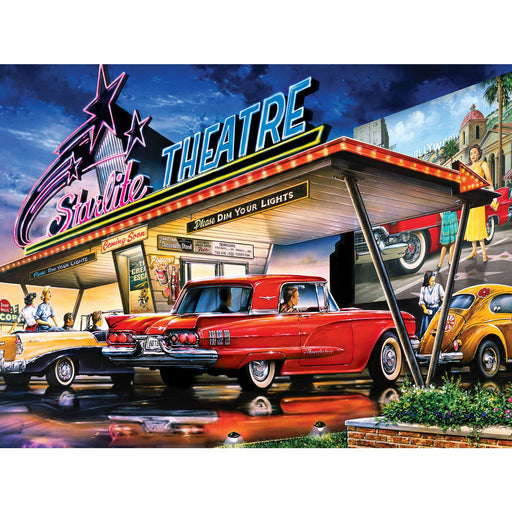 Drive-Ins, Diners & Dives - Starlite Drive-In 550 Piece Jigsaw Puzzle - Just $14.99! Shop now at Retro Gaming of Denver