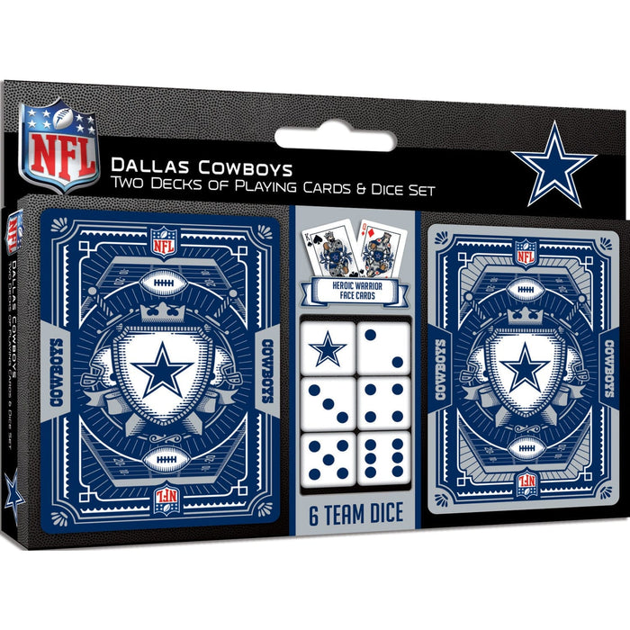 Dallas Cowboys - 2-Pack Playing Cards & Dice Set - for just $19.99! 