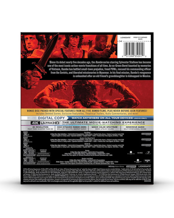 Rambo: The Complete Collection (4K Ultra HD + Digital) - for just $129.99! 