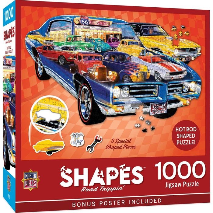 Shapes - Road Trippin 1000 Piece Shaped Jigsaw Puzzle - for just $16.99! 