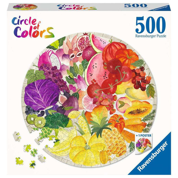 Circle of Colors: Fruits and Vegetables 500 Piece Puzzle - Just $17.99! Shop now at Retro Gaming of Denver