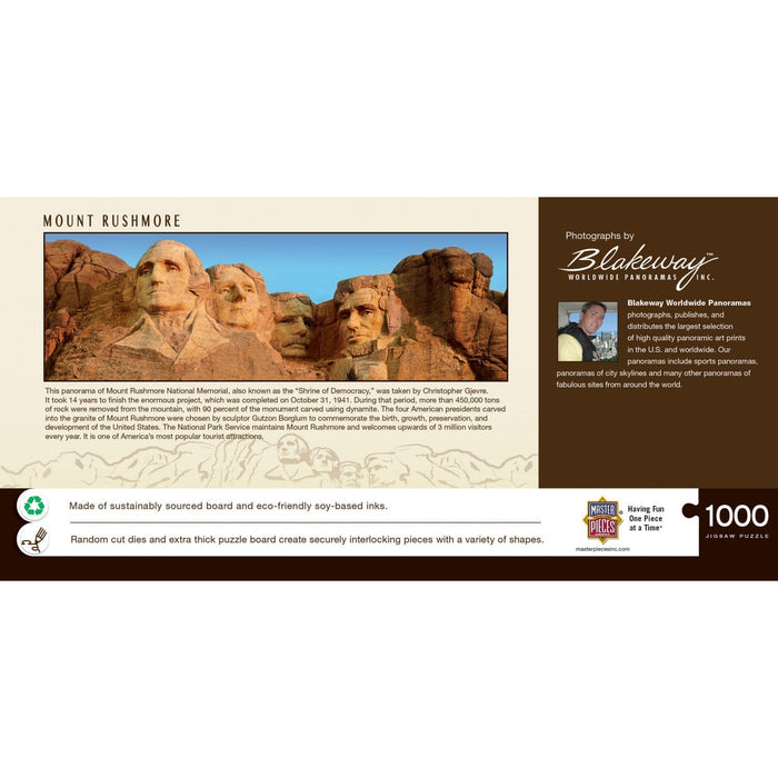 Mount Rushmore, South Dakota 1000 Piece Panoramic Jigsaw Puzzle - for just $19.99! 