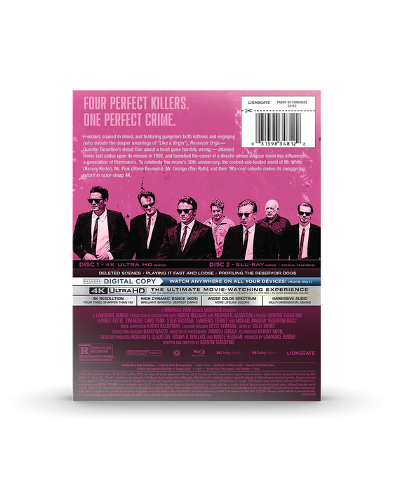 Reservoir Dogs: Mr. Pink Edition - Limited Edition Steelbook (4K UHD + Blu-ray + Digital) - for just $44.99! 