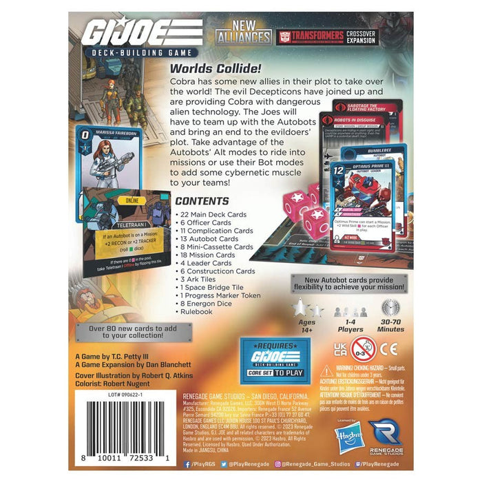 G.I. JOE Deck Building Game: New Alliances - Tansformers Crossover Expansion - for just $35! 