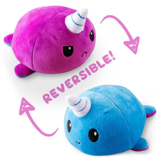 TeeTurtle Reversible Narwhal: Blue/Purple (Mini) - Premium Toys and Collectible - Just $16.99! Shop now at Retro Gaming of Denver