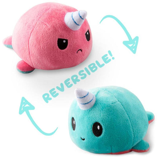 TeeTurtle Reversible Narwhal: Aqua/Pink (Mini) - Premium Toys and Collectible - Just $16.99! Shop now at Retro Gaming of Denver