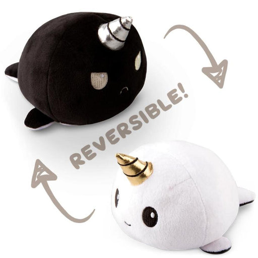 TeeTurtle Reversible Narwhal: Black/White (Mini) - Premium Toys and Collectible - Just $16.99! Shop now at Retro Gaming of Denver