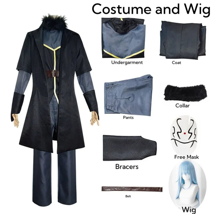 Rimuru Tempest Cosplay Costume – Reincarnated as a Slime Wig & Mask - for just $36.95! 