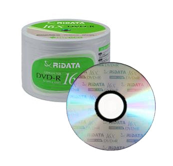 Ritek Ridata 16X DVD-R 4.7GB (RiData Logo on Top) [Discontinued] - for just $15.95! 