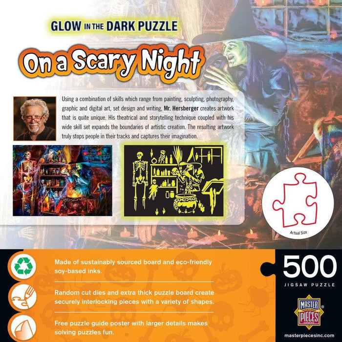Glow in the Dark - On a Scary Night in October 500 Piece Jigsaw Puzzle - for just $14.99! 