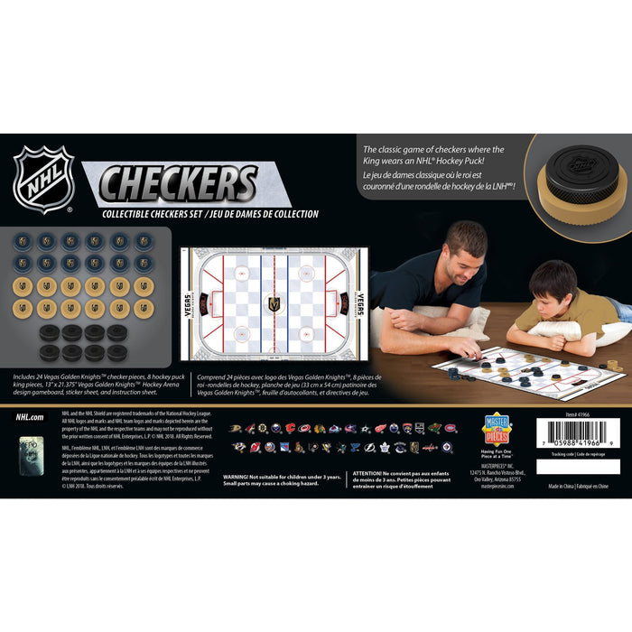 Las Vegas Golden Knights Checkers Board Game - Just $19.99! Shop now at Retro Gaming of Denver