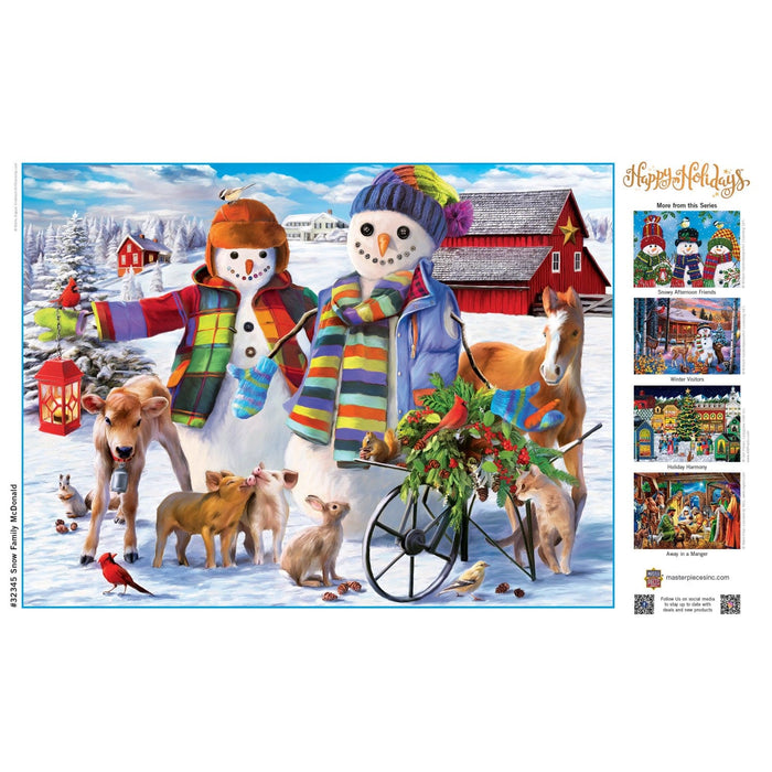 Happy Holidays - Snow Family McDonald 300 Piece EZ Grip Jigsaw Puzzle - for just $14.99! 