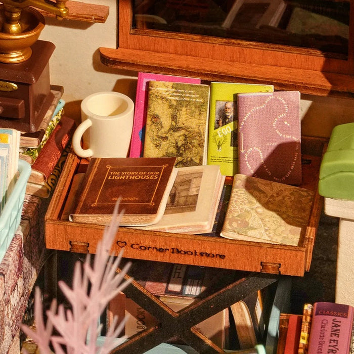 Rolife Corner Bookstore, DIY Miniature House Kit - for just $48.99! 