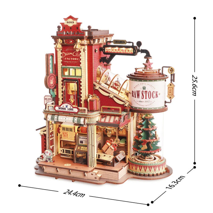 ROKR-Robotime - Christmas Dream Gift Factory Wooden Music Box - for just $69.99! 