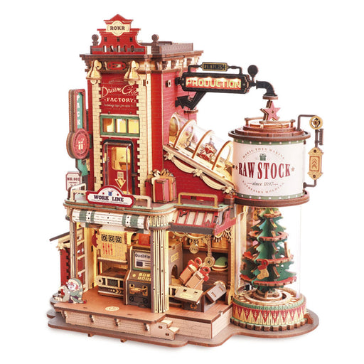 ROKR-Robotime - Christmas Dream Gift Factory Wooden Music Box - for just $74.99! 