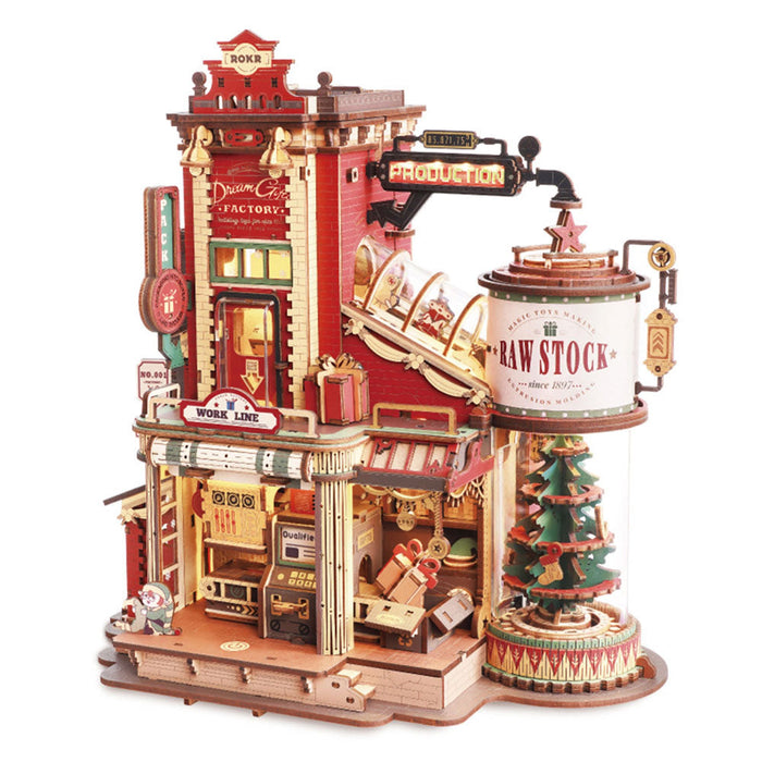ROKR-Robotime - Christmas Dream Gift Factory Wooden Music Box - for just $69.99! 