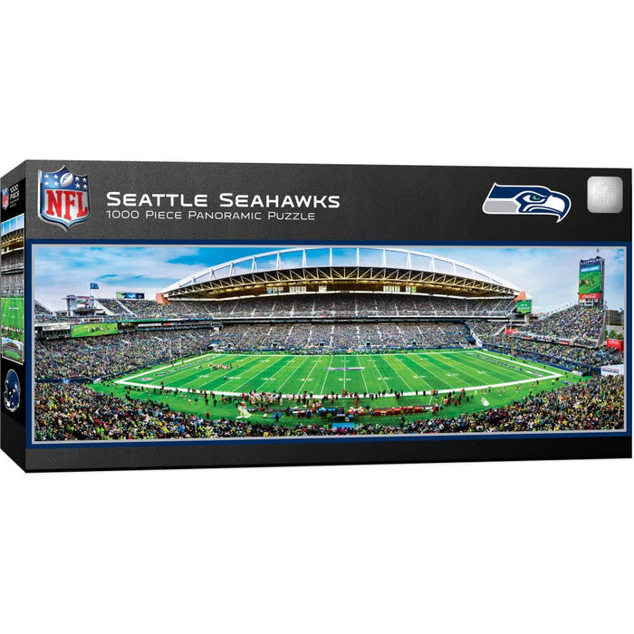 Seattle Seahawks - 1000 Piece Panoramic Jigsaw Puzzle - Center View - for just $19.99! 