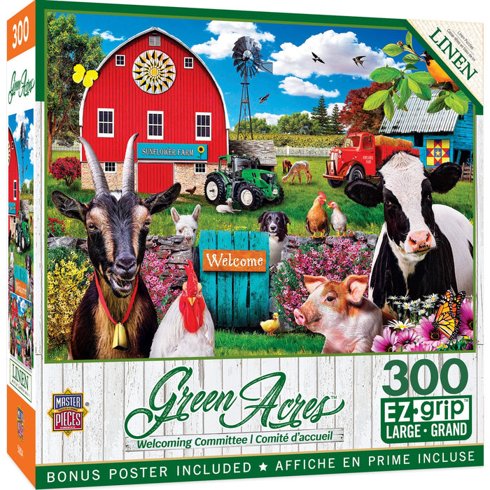 Green Acres - Welcoming Committee 300 Piece EZ Grip Jigsaw Puzzle - Just $14.99! Shop now at Retro Gaming of Denver