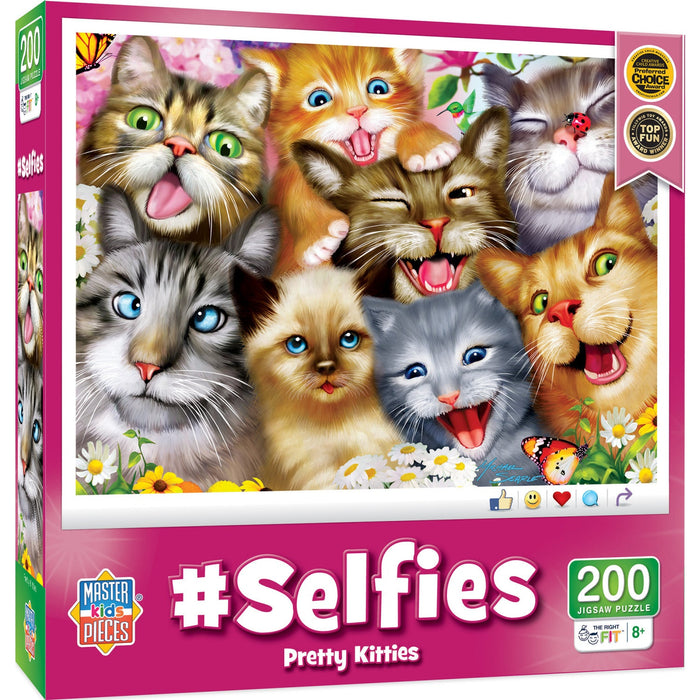 Selfies - Pretty Kitties 200 Piece Jigsaw Puzzle - Just $12.99! Shop now at Retro Gaming of Denver