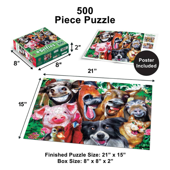 Selfies - Barnyard Grins 500 Piece Jigsaw Puzzle - for just $14.99! 
