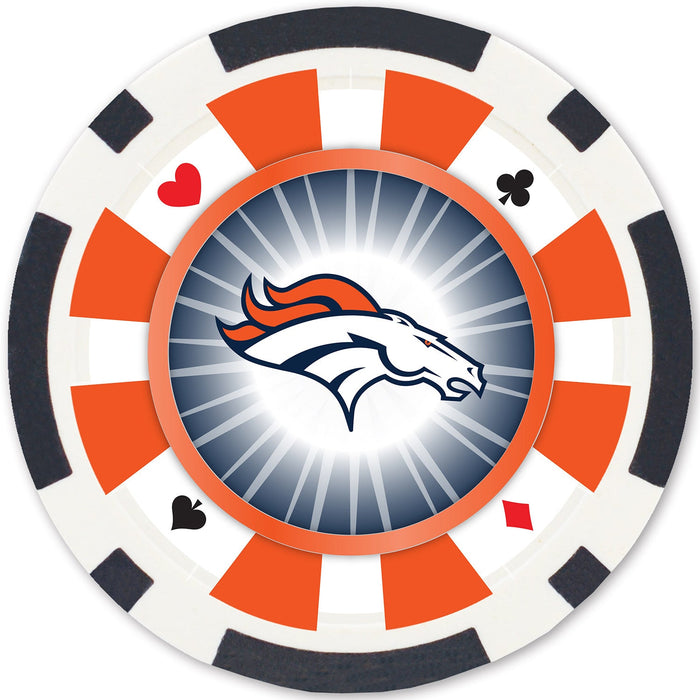 Denver Broncos 100 Piece Poker Chips - Just $23.99! Shop now at Retro Gaming of Denver