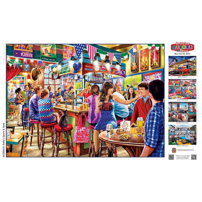 Drive-Ins, Diners & Dives - Duffy's Sports & Suds 500 Piece Jigsaw Puzzle - for just $14.99! 
