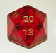 55mm Transparent D20 (Ruby w/ Gold) Spin-Down Die - Just $22.99! Shop now at Retro Gaming of Denver