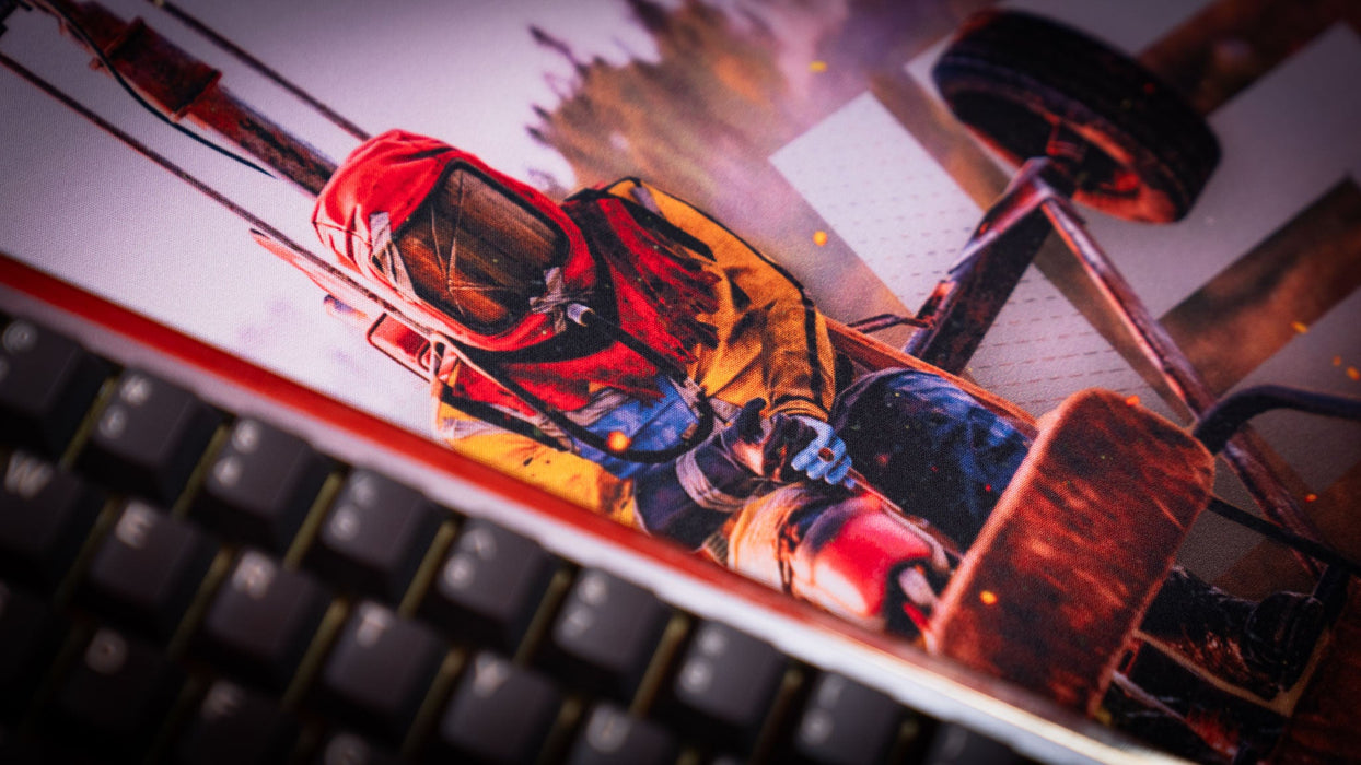 "Minicopter Joyride" — Rust Deskmat - for just $49.95! 