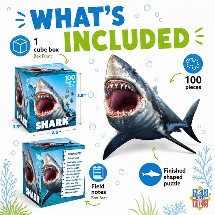 Shark 100 Piece Shaped Jigsaw Puzzle - for just $7.99! 