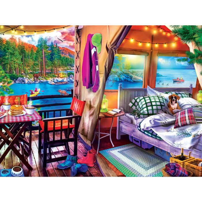 Campside - Glamping Style 300 Piece EZ Grip Jigsaw Puzzle - Just $14.99! Shop now at Retro Gaming of Denver