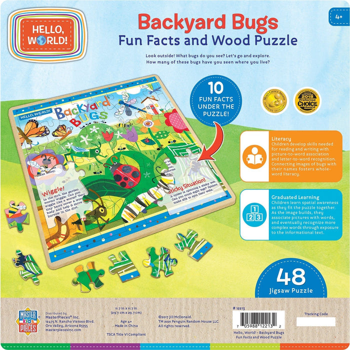 Hello, World! - Backyard Bugs 48 Piece Wood Jigsaw Puzzle - for just $14.99! 