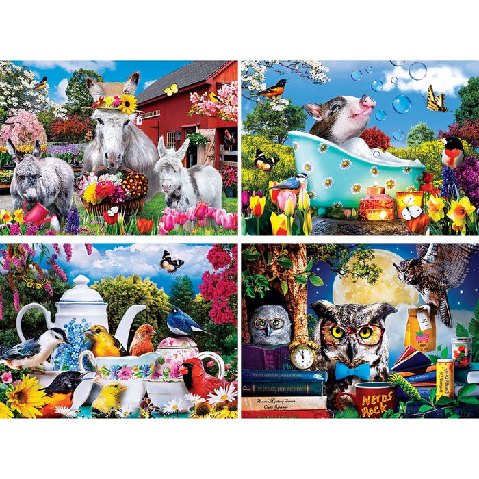 Wild & Whimsical - 500 Piece Jigsaw Puzzles 4 Pack - for just $19.99! 