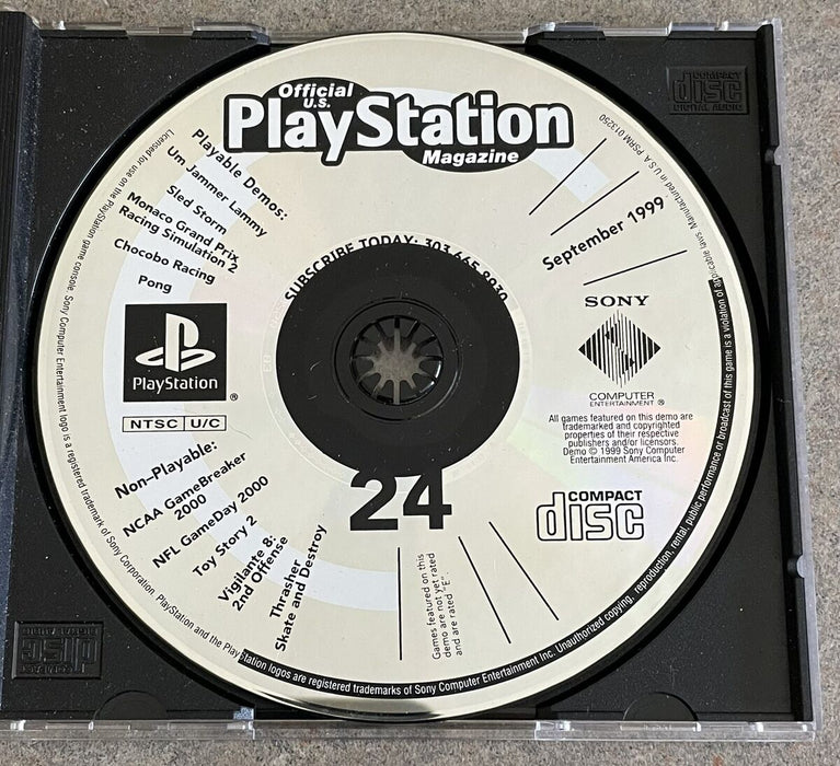 Playstation Magazine September 1999 Demo Disc (Playstation) - for just $6.99! 