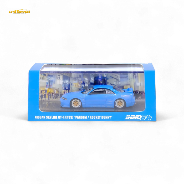 Inno64 Nissan Skyline GT-R R33 Pandem Rocket Bunny Blue 1:64 - for just $28.99! 