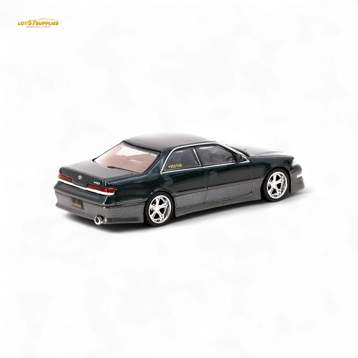 Tarmac Works Global64 VERTEX Toyota Mark II JZX100 Dark Green Metallic 1:64 T64G-024-GR - for just $23.99! 