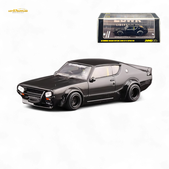 Inno64 Nissan Skyline 2000 GT-R KPGC110 Kenmeri Black 1:64 - for just $29.99! 