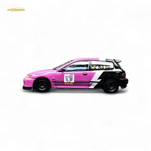 Street Weapon Honda Civic EG6 No Good Racing Pink - Black 1:64 - for just $38.99! 