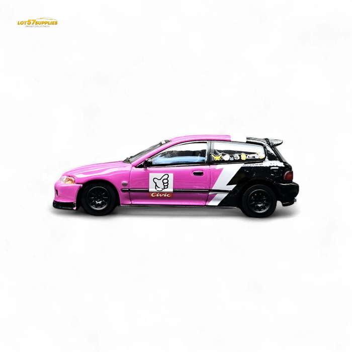 Street Weapon Honda Civic EG6 No Good Racing Pink - Black 1:64 - for just $38.99! 